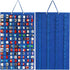 Hanging Storage Organizer for Toy Cars, Felt Display Case Holds Up to 60 Toy Cars (Without Accessories) in Blue