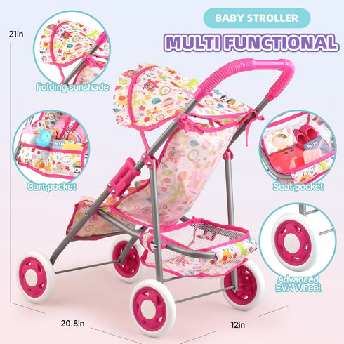 Set 3-5 4-6 Set 12.5 inch Doll,1 Chair,20 2 Sets Baby Doll Stroller Toys for Girls Toddlers Gifts,Baby Doll with Baby