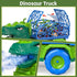 3-5, 8 3 6 3 4 5 6 7 TEMI Dinosaur Truck Toys for Kids Tyrannosaurus Transport Car Carrier Truck with Spray, Dinosaur