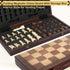 Set 12'' Sets Magnetic Wooden Chess for Adults Kids Chess Board with Handmade Pieces, Folding Portable Travel Unique