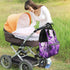 HCBPWVQA Backpack Daypacks Backpack Mommy Purple Flower Butterflies Diaper Bag with Changing Pad and Pacifier Holder