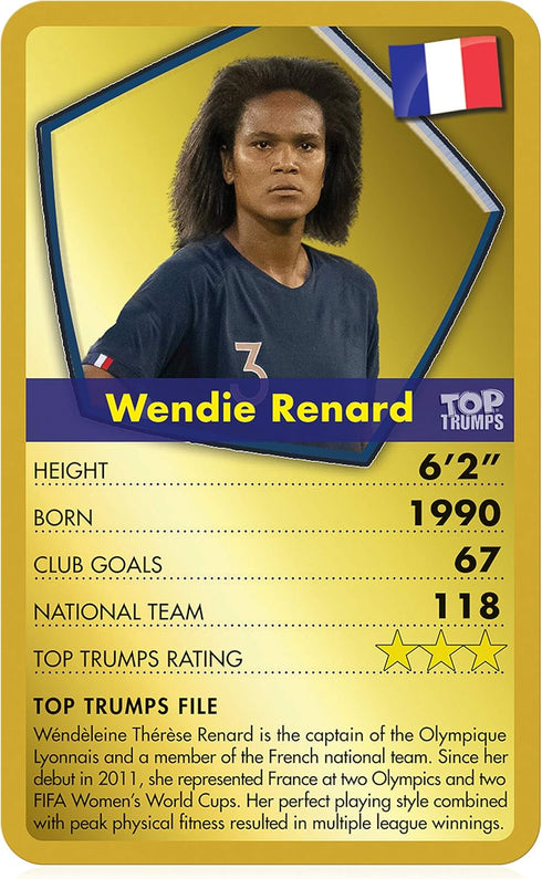 "Stars of Womens Soccer Top Trumps Card Game - Family Games for Kids and Adults - Card Wars for 2 Players"