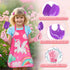 Set 3 4 5 6 7 8+ Kids Gardening Tool - Garden Tools for Kids with Shovel Trowel Rake Apron Gloves Watering Can and Tote