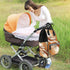 HCBPWVQA Backpack Daypacks Backpack Mommy Abstract Orange White Lines Diaper Bag with Changing Pad and Pacifier Holder