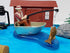Cake Toppers Set Gone Fishing Fisherman Themed Birthday Cake Topper Featuring Camping Angler in Boat with Decorative
