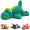16" Green Dinosaur Weighted Stuffed Animal, 2 Pounds Sensory Comfort Plush Toy Gift for Kids & Adults