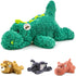 16" Green Dinosaur Weighted Stuffed Animal, 2 Pounds Sensory Comfort Plush Toy Gift for Kids & Adults