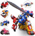 5-in-1 Transforming Vehicles Playset with Motorcycles, Planes, Go-Karts - STEM Stacking Car Kit for Kids Birthday Gift