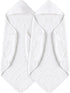 Yoofoss Hooded Baby Towels for Newborn 2 Pack 100% Muslin Organic Cotton
