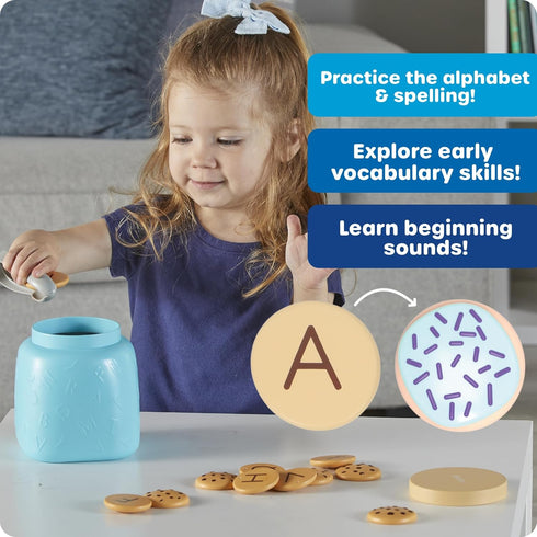 Learning Resources Alphabet Cookie Jar - ABC Toys for Kids, Alphabet Activities, Phonics Practice, Reading Practice