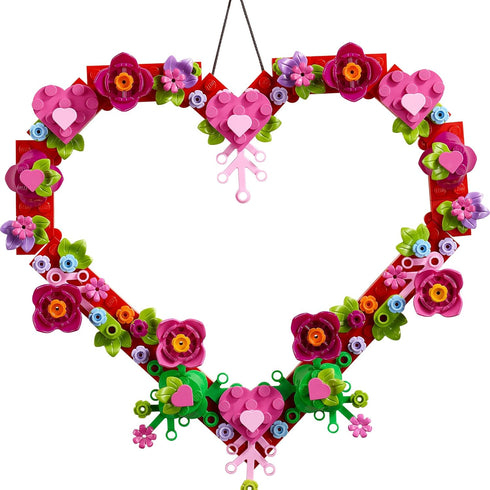 Set 9+ 40638 LEGO Heart Ornament Building Toy - Fun Arts and Crafts Idea for Girls and Boys, Ages - Display on The Wall