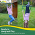 20" Pinch-Free 43" Eastern Jungle Gym Heavy-Duty Ring Trapeze Bar Combo, Large Trapeze Swing Bar with Triangular