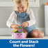 Learning Resources Poppy The Count & Stack Flower Pot, 15 Pieces Fine Motor Skills Toys for Toddlers