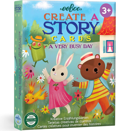 eeBoo A Very Busy Day Create a Story Pre-Literacy Cards for Ages 3+