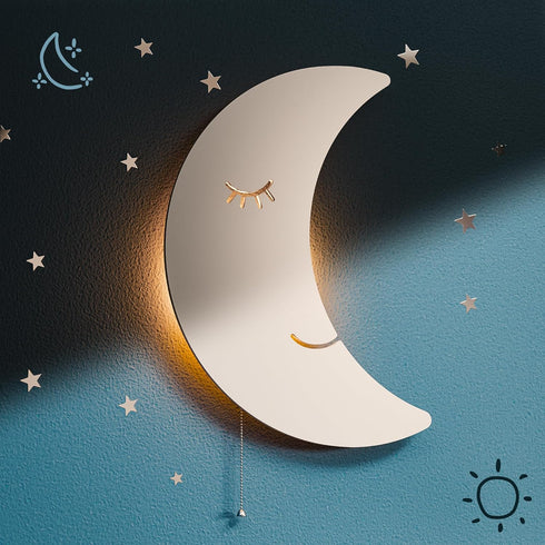 Tip perk Moon Lamp for Baby Nursery - Floating Moon Wall Lamp