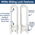 6-Pack Sliding Cabinet Locks - Reusable U-Shaped Child Cabinet Locks for Baby Proofing Cabinets and Drawers