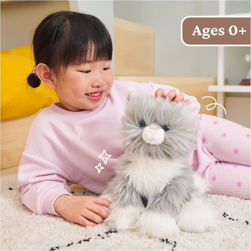 1 9 GUND Camilla Kitten Plush, Premium Cat Stuffed Animal for Ages and Up, Gray/White