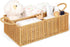 Diaper Caddy Organizer, Hand Rattan Nursery Baby Basket Changing Table Organizer for Baby Essentials, Baby Shower