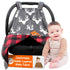 Dear Baby Gear Car Seat Canopy - Baby Carrier Cover - Infant Car Seat Cover - White Antlers, Plaid Red & Black