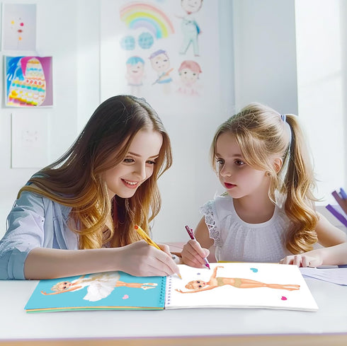Sticker Dress Up Dancers, Sticker Activity Book for Kids, Learn Girls Fashion Design, Dress Up Games