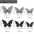 Outus 120 Pieces Black 3D Layered Butterfly Wall Decor, Removable Stickers for Birthday Cake Decorations