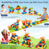 COUOMOXA Marble Run Building Blocks, Classic Large Blocks Maze Track Sets for Toddlers, Educational STEM Toys