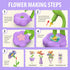 Wiyeang 6-12,Birthday 6 7 8 9 10 11 DIY Fabric Flower Bouquet Kit for Girls,Arts and Crafts for Kids Ages Gifts Ideas