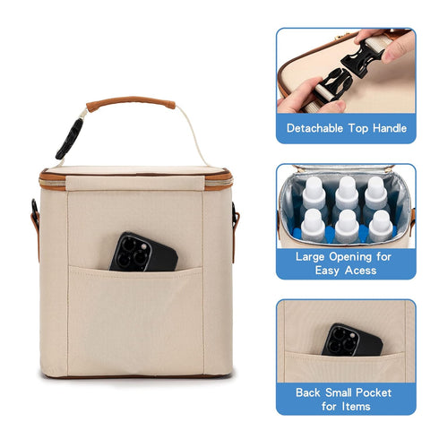 Waterproof Breastmilk Cooler Bag - Essential Pump Parts Storage