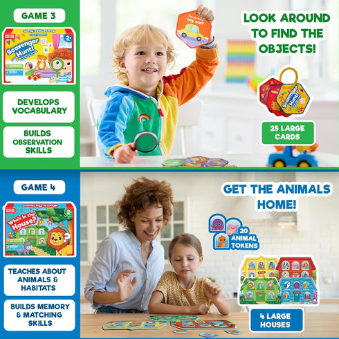 Doctor Jupiter My Big Box of Games for 2 to 4, Toys for Ages 2-4, Birthday Gift for 2 Year Old Boys and Girls