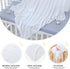 47x47 Booulfi Baby Blanket White Receiving Blanket Baptism Christening Towel for Newborn Girls Boys, White Cotton Knit