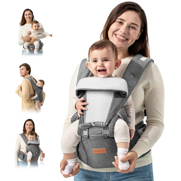 besrey Baby Carrier with Hip Seat Newborn to Toddler, Summer Mesh Front