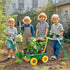 Set 7pcs Wheelbarrow Set 2 3+Years Duckura Kids Gardening Tools - Outdoor Toy for Kids with Shovel, Rake, Leaf Rake