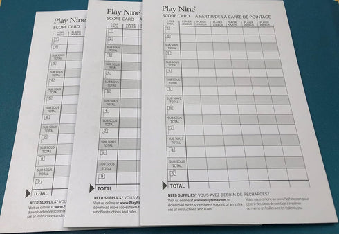 The Card Game of Golf! Original Score Cards- 3 Pack