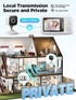 NUOTUN 2.8 1080P 2-Way Baby Monitor with Camera and Audio, Baby Monitor No Wifi with Clip for Crib & Stand, Portable HD