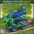 3-5 8 Set 5-7 Dinosaur Cars Truck Toys for Kids with Dinosaur Figures, Activity Play Mat, Jurassic Play for Boys