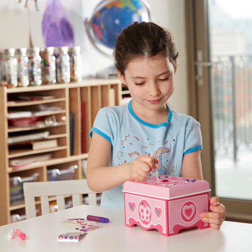 Melissa & Doug Created by Me! Wooden Jewelry Box Craft Kit
