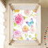 Bseiialft 52 28 Pink Roses Butterflies Crib Sheets for Boys Girls Soft and Breathable Cotton Baby Sheets for Standard