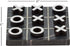 Deco 79 Marble Tic Tac Toe Game Set - 6" x 6" x 1" with Silver Inlay