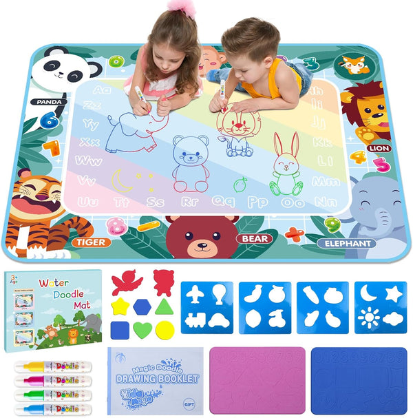 Extra Large Water Doodle Mat for Kids, Mess Free Coloring Toy for Boys and Girls Ages 2-8, Holiday Gift