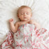 REZIPO 2 Pack 70% 30% 47 47 Inches Pink Bow Muslin Swaddle Blankets Bambo Cotton Breathable Receiving Blankets Newborn