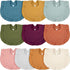 10 Pcs Baby Muslin Bibs, Drool Bandana, Soft Adjustable Cotton Bibs for Newborn Baby Girl Boy Toddlers