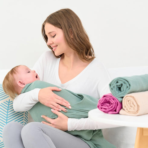 CottCare Girls,31 35,3-Pack Baby Muslin Swaddle Blanket for Boys and x Breathable and Skin-Friendly,Wrap Soft Silky