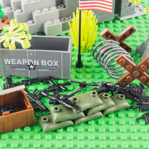 Weapons Pack Military Accessories U.S Weapons in Vietnam War Toy Set, Compatible with Major Brands