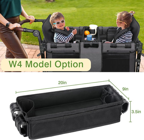 AROUY W4 (W4 Stroller Snack Tray Attachment - Easy to Clean Universal Stroller Snack Tray for Wonderfold Wagon