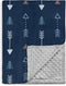 SANDJEST Baby Blanket for Boys, Double Layer Dotted Backing - Arrows Printed 30 x 40 Receiving Blankets for Infant