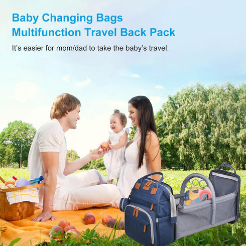 Backpack Jeryswet Baby Diaper Bags with Changing Station, Waterproof Large Capacity Diaper Bag for Moms Dads with USB