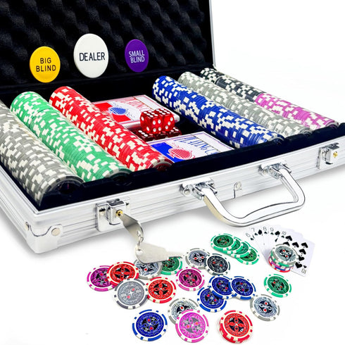 AIBETOMG Set Case,11 Set Poker Chips with Numbers,Poker Chips with Aluminum Travel Gram Casino Poker for Texas Holdem