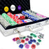AIBETOMG Set Case,11 Set Poker Chips with Numbers,Poker Chips with Aluminum Travel Gram Casino Poker for Texas Holdem
