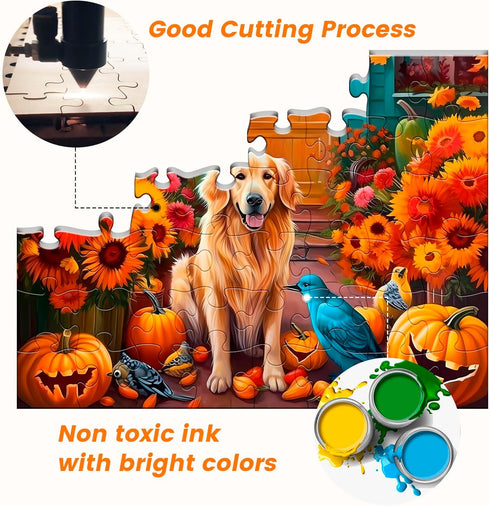 3 Pack 48 Piece Jigsaw Puzzle for Seniors, Large Piece Puzzles for Dementia and Alzheimer's Activities