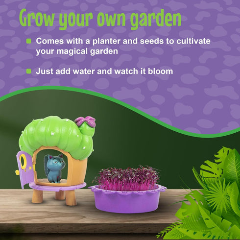 Nettles’ Nook Mini Terrarium Kit with Shadow Fairy & Cat Doll for Kids Aged 4 and Up